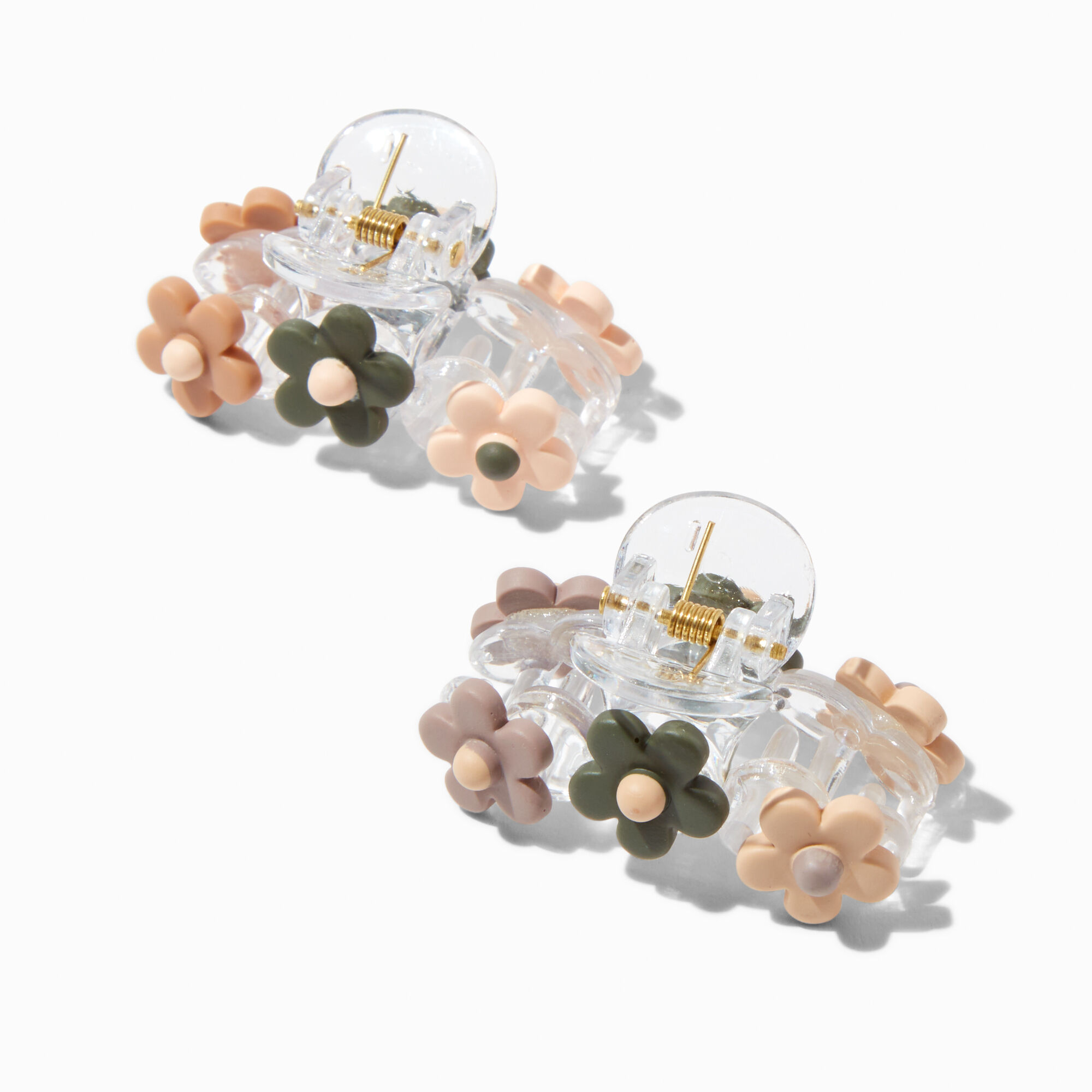 Mini Neutral Daisy Hair Claws - 2 Pack ,