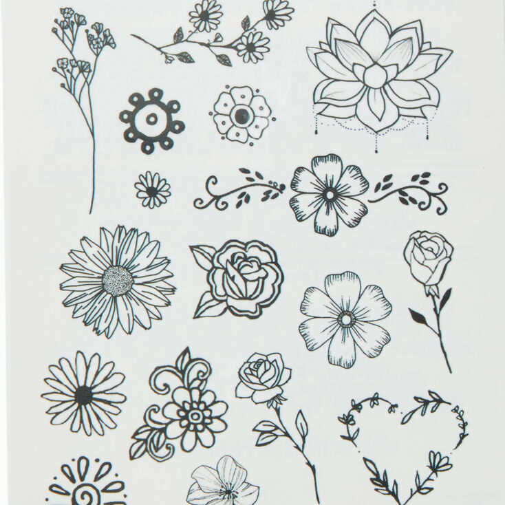 INKED2 Floral Pack Temporary Tattoos,