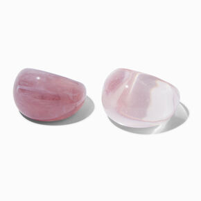 Pink Dome Rings - 2 Pack,