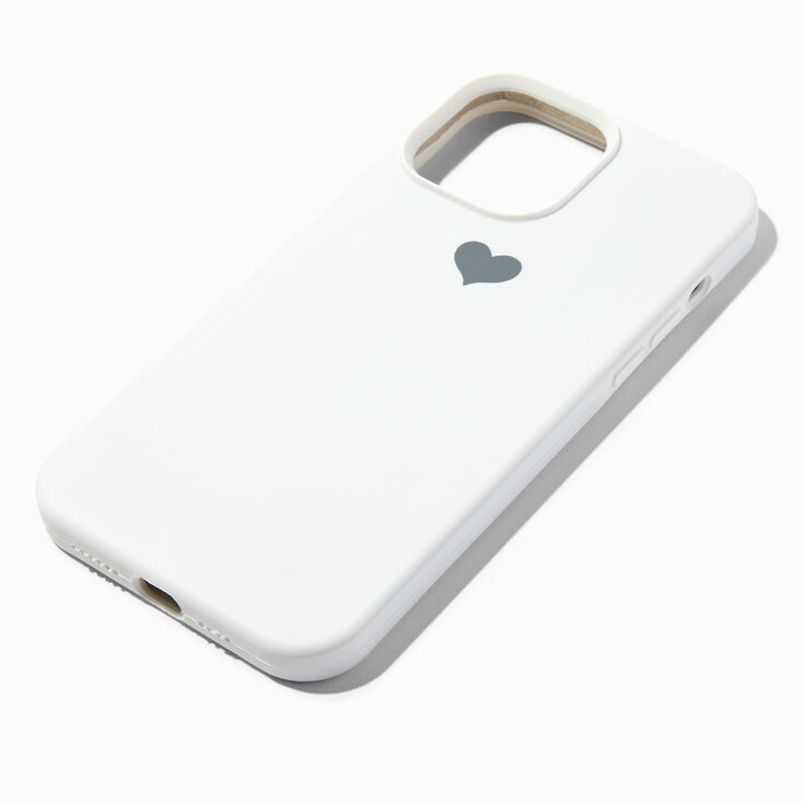 Coque de protection pour portable blanche avec c&oelig;ur - Compatible avec iPhone&reg;&nbsp;12 Pro Max,