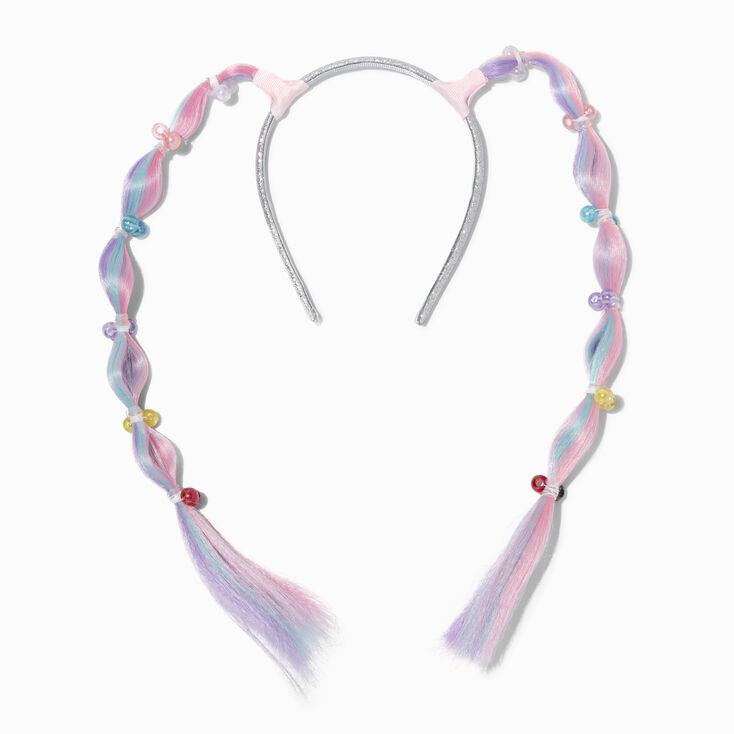 Claire&#39;s Club Ombre Bubble Braid Faux Hair Headband,