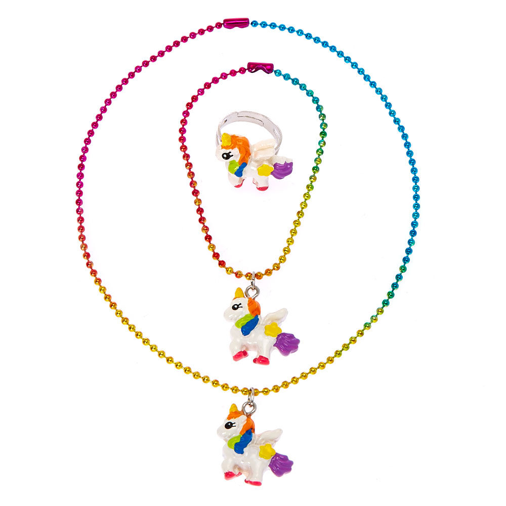 Claire's Club Rainbow Unicorn Jewellery Set - 3 Pack,