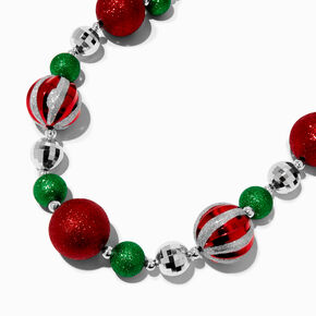 Glittery Christmas Ornament Necklace,
