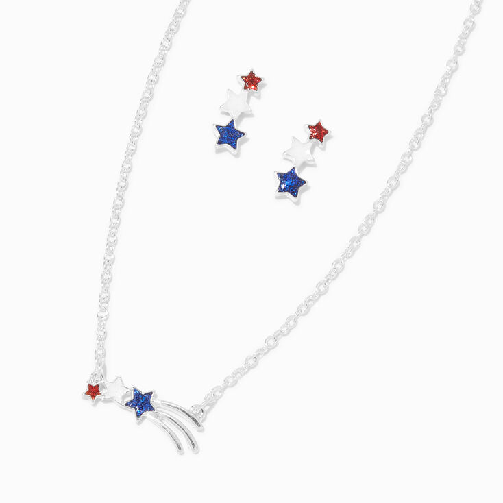 Red, White, &amp; Blue Shooting Stars Jewelry Set - 2 Pack,