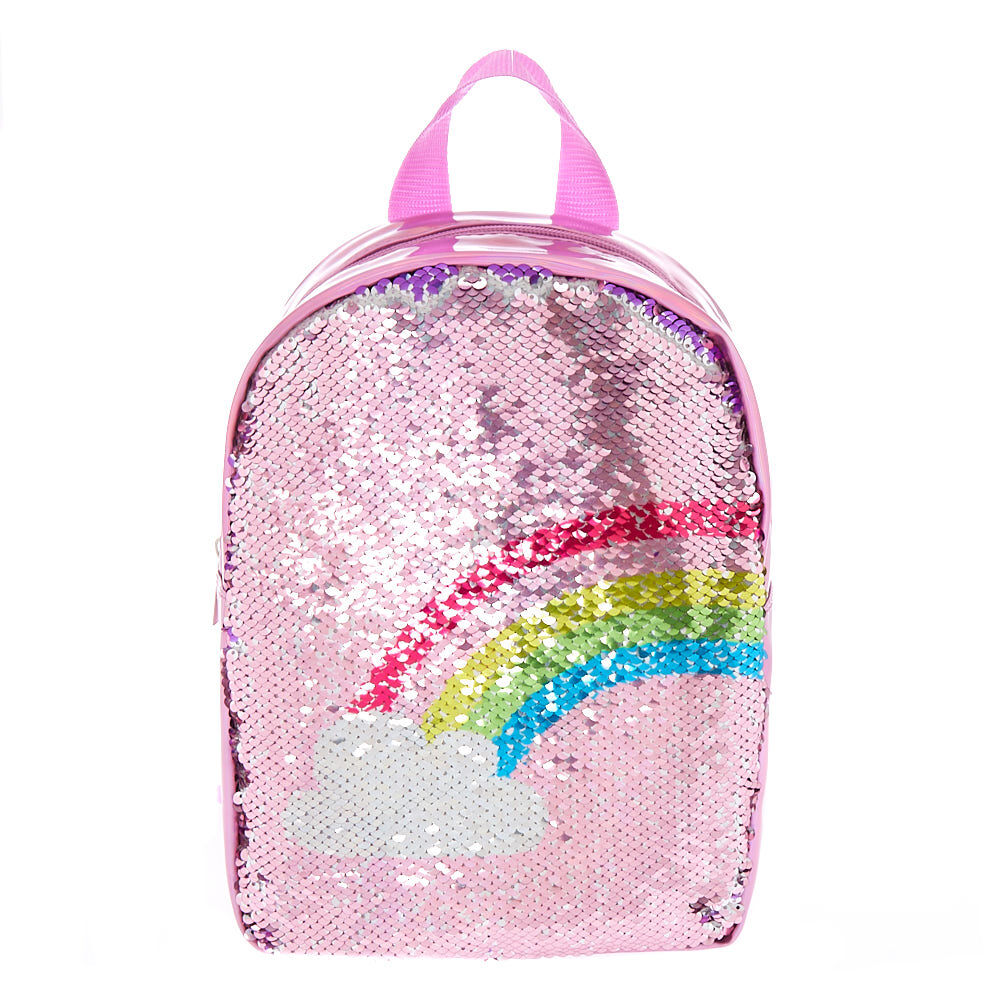 Claire s Club Reversible Sequins Unicorn Backpack Pink