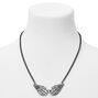 Halloween Stone Skeleton Hands Necklace - Black,