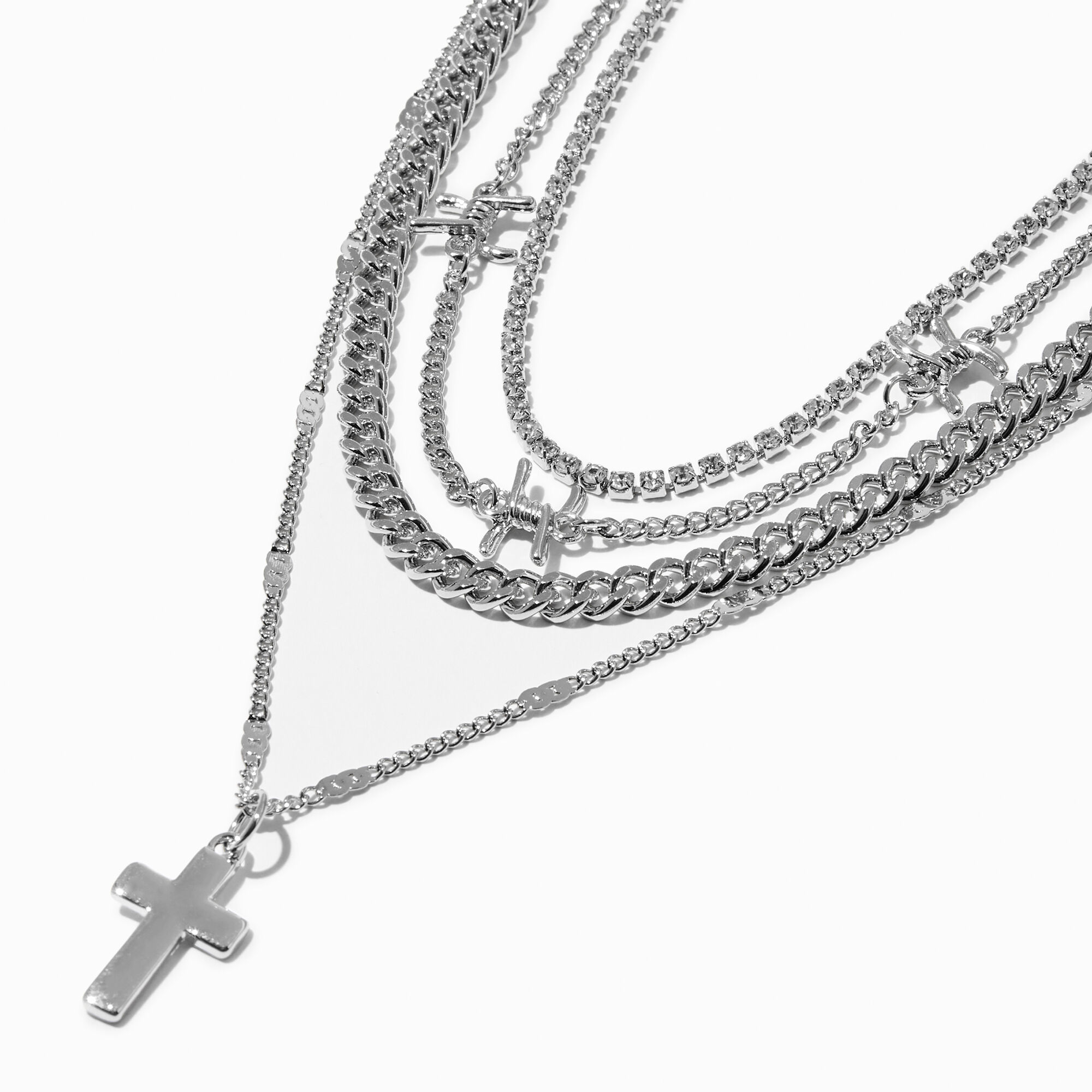 Barbed wire on sale cross necklace