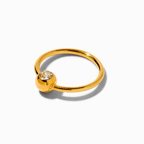 20G 18kt Gold Plated Titanium Ball Hoop Nose Ring,