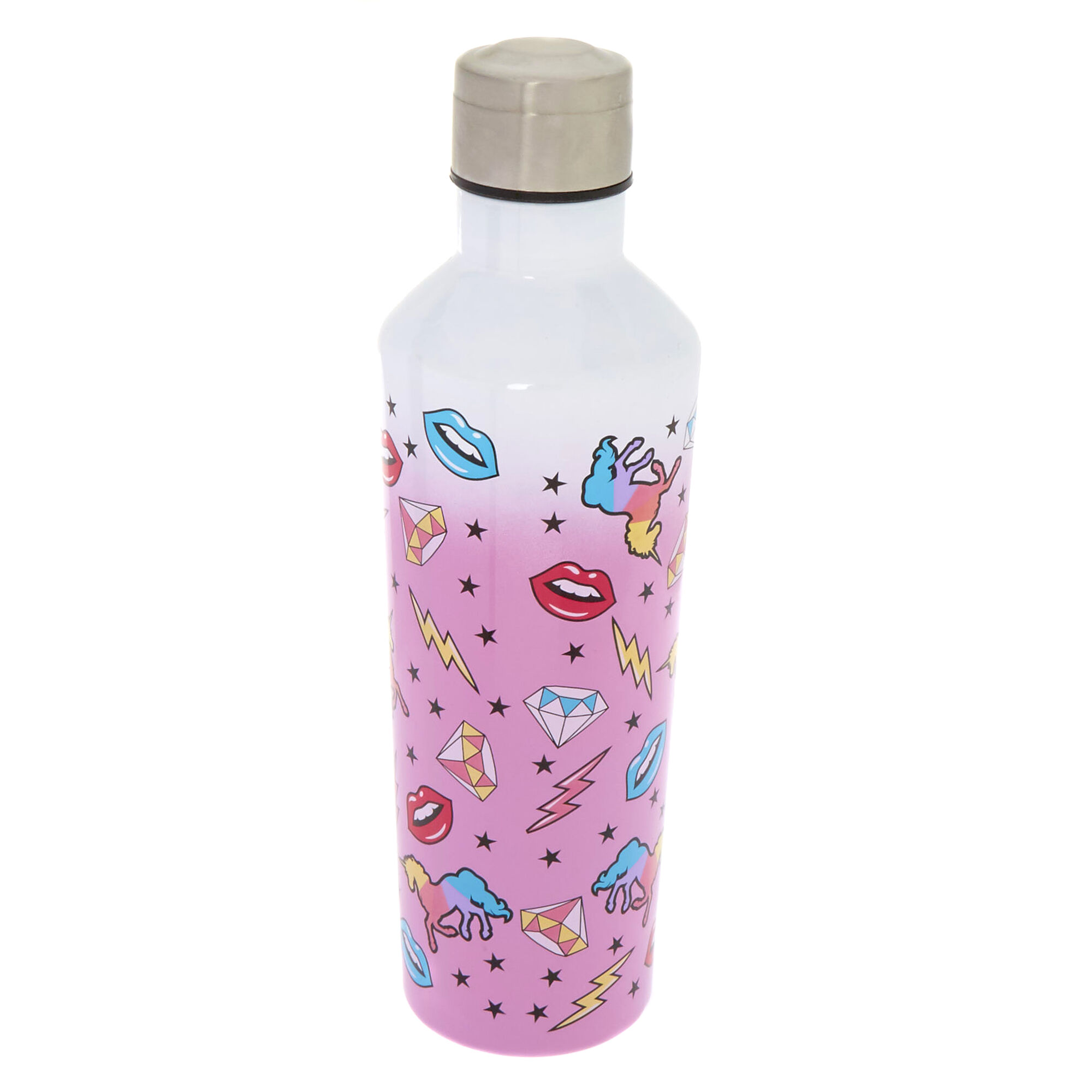 Unicorn Vibes Only Stainless Steel Water Bottle Claire S Us