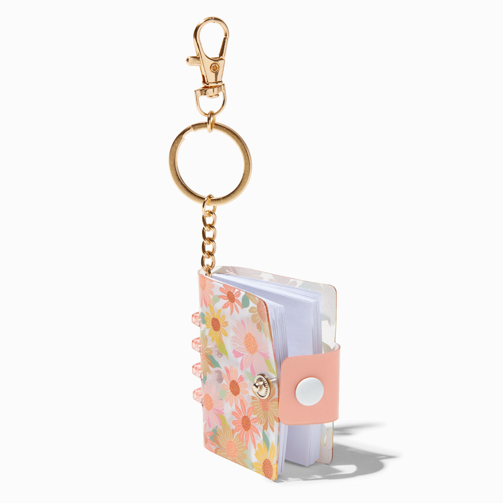 View Claires Daisy Print Mini Notebook Keyring information