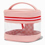 Pink Checkered Square Makeup Bag,