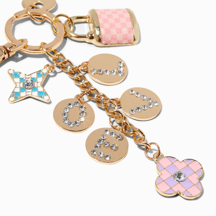 Love Charms Gold Chain Keyring,