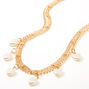 Collier en perles d&#39;imitation pendentif c&oelig;ur couleur dor&eacute;e Claire&#39;s&nbsp;Club,