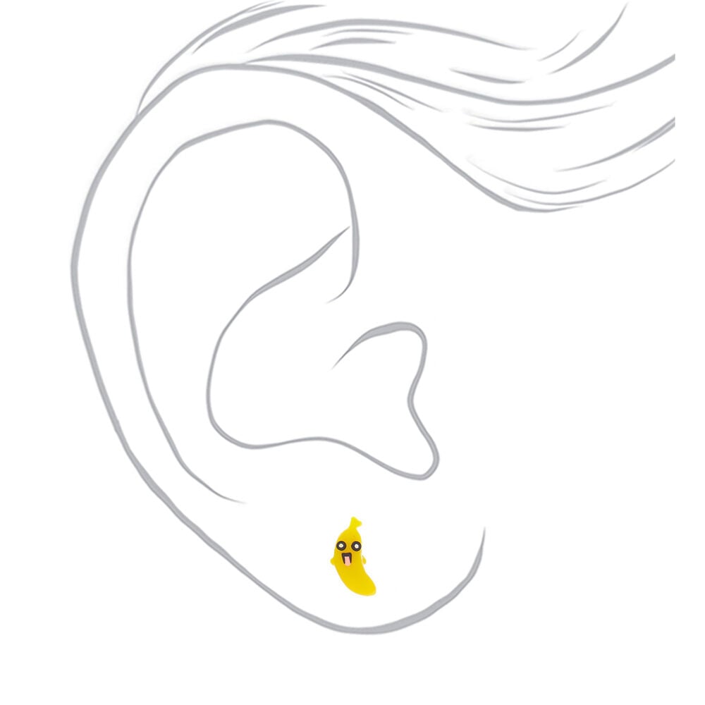 Silly Fruit Stud Earrings - 9 Pack,