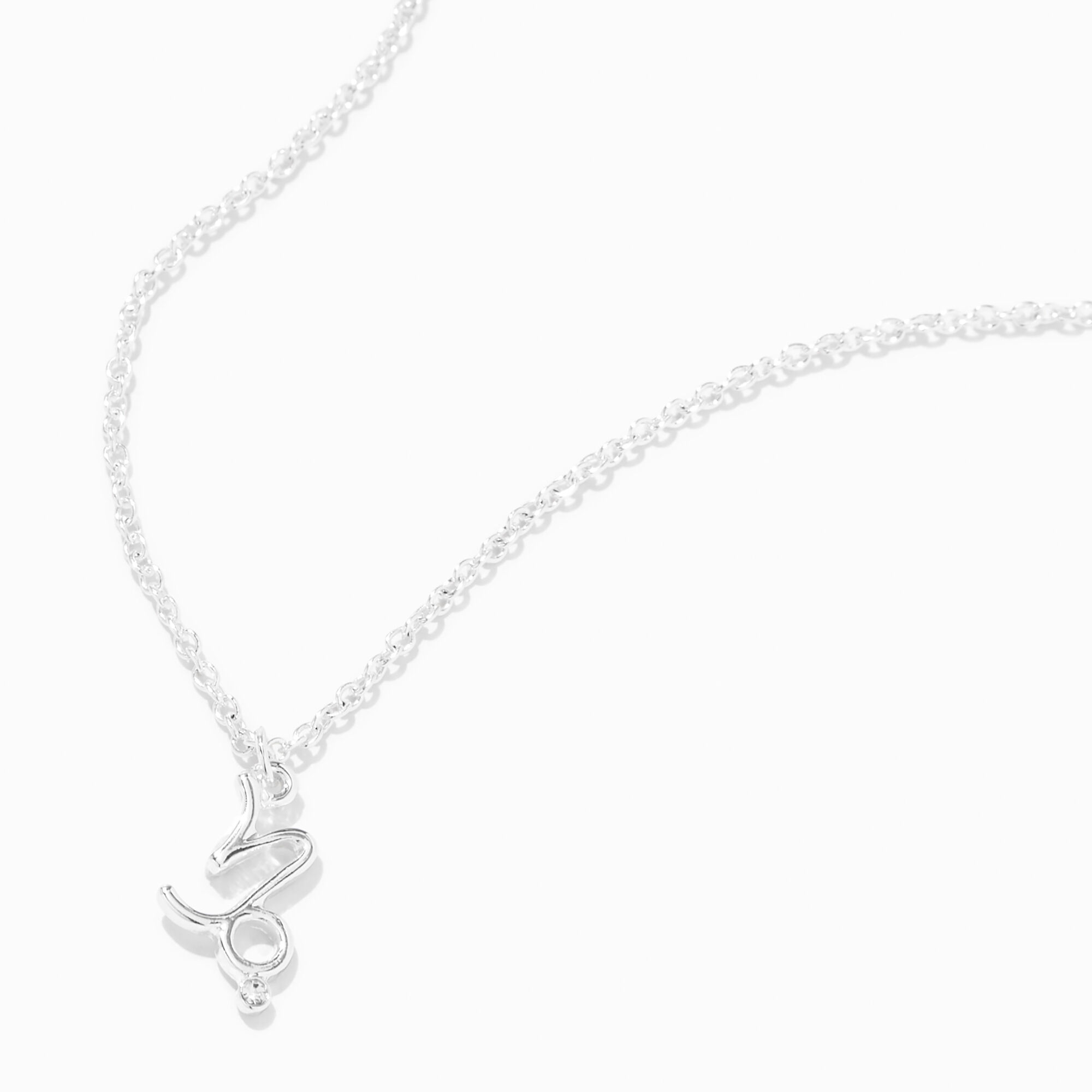 View Claires Tone Crystal Zodiac Symbol Pendant Necklace Capricorn Silver information