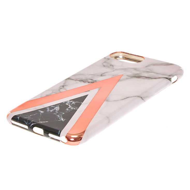 Coque de portable effet marbr&eacute; g&eacute;om&eacute;trique - Compatible avec iPhone 6/7/8 Plus,