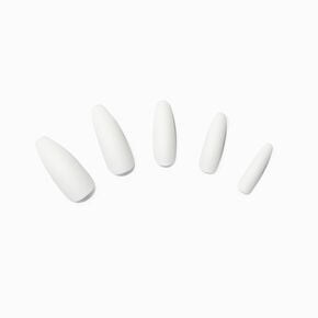 Matte White XL Stiletto Vegan Faux Nail Set - 24 Pack,