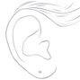Clous d&#39;oreilles ronds aimant&eacute;s 2&nbsp;mm en zircon cubique d&#39;imitation couleur argent&eacute;e,