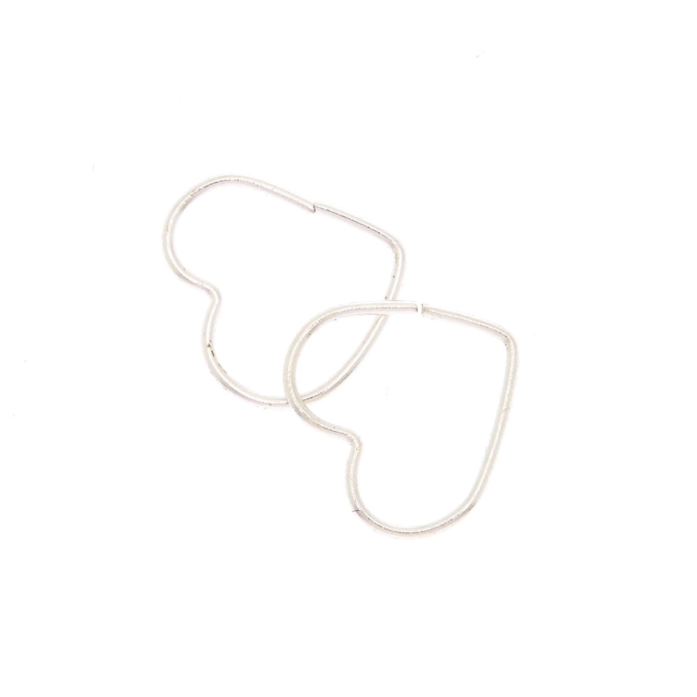 Claire's silver sales hoop earrings