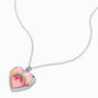 Claire&#39;s Club Rainbow Locket Silver-tone Necklace,