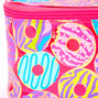 Neon Animal Donut Print Makeup Bag - Pink,
