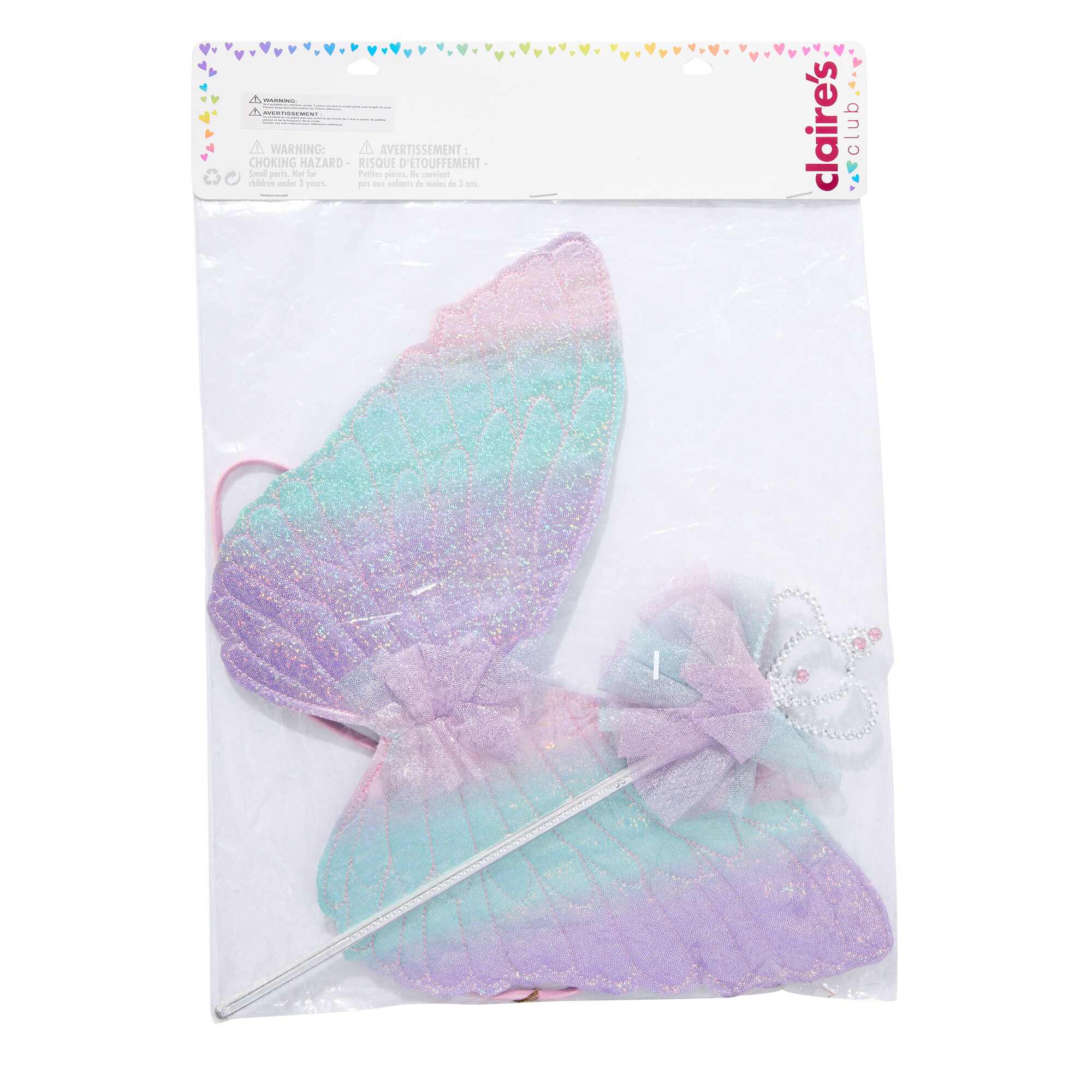 Claire's Déguisement papillon arc-en-ciel pastel Claire's Club - Lot de 2