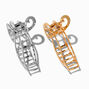Mixed Metal Bow Hair Claws - 2 Pack ,