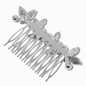 Crystal Butterfly &amp; Pearl Hair Comb,