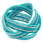 Woven Bead Cuff Bracelet - Turquoise,