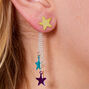 Colourful Stars Drop Ear Jacket Earrings,