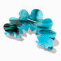 Marbled Blue Ruffle Edge Hair Claw,