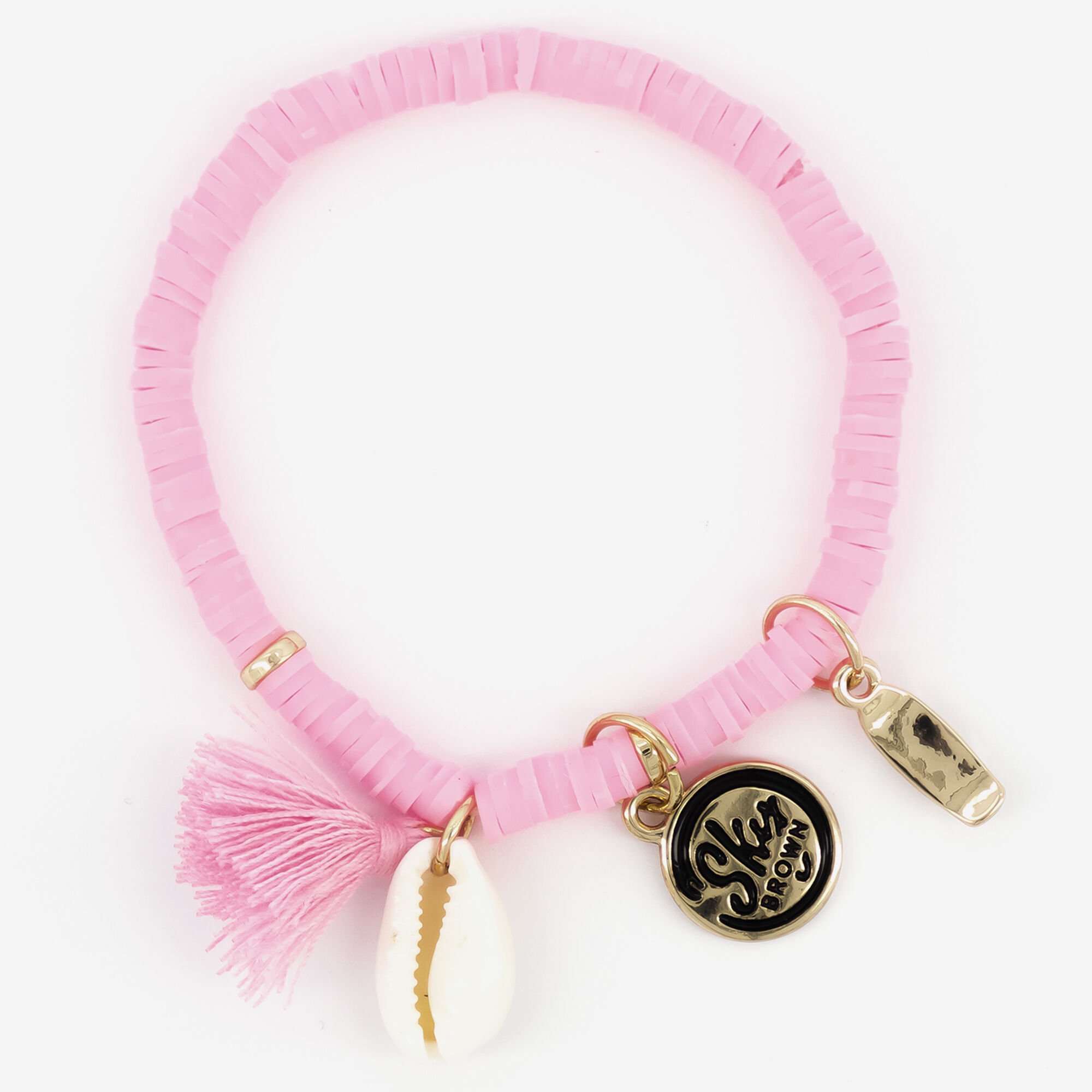Bracelet et chouchou XL palmier Sky Brown™ – Rose, lot de 2,