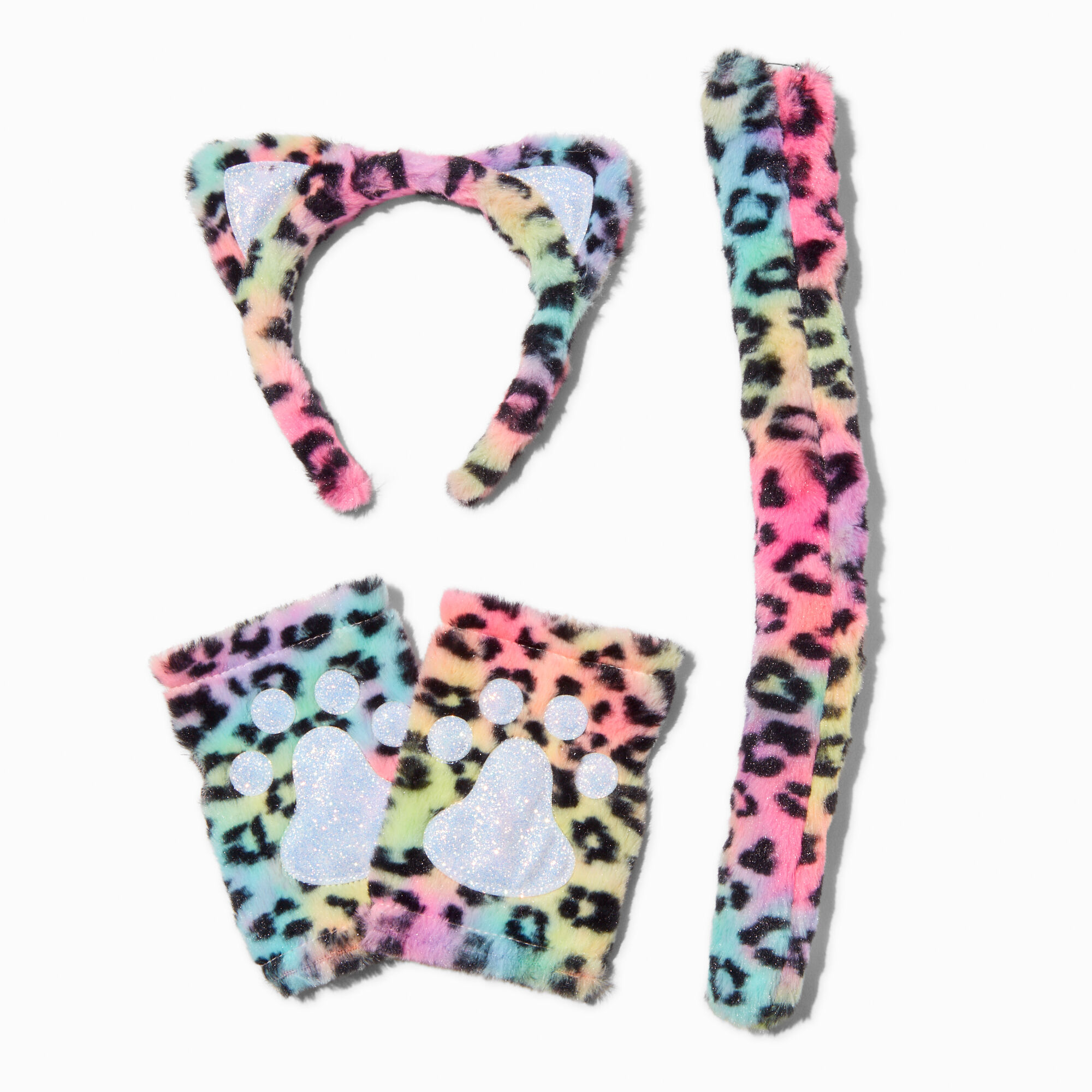 View Claires Leopard Cat Dress Up Set 3 Pack Rainbow information