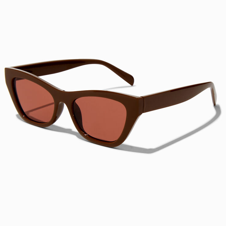 Lunettes de soleil &oelig;il de chat brun clair,