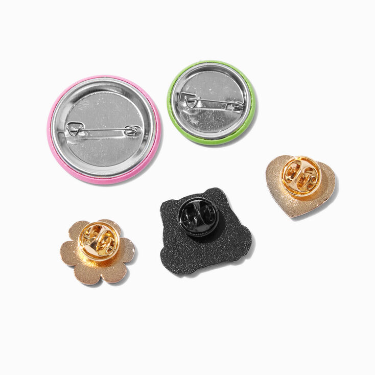 Froggy Round Button &amp; Pin Set - 5 Pack,