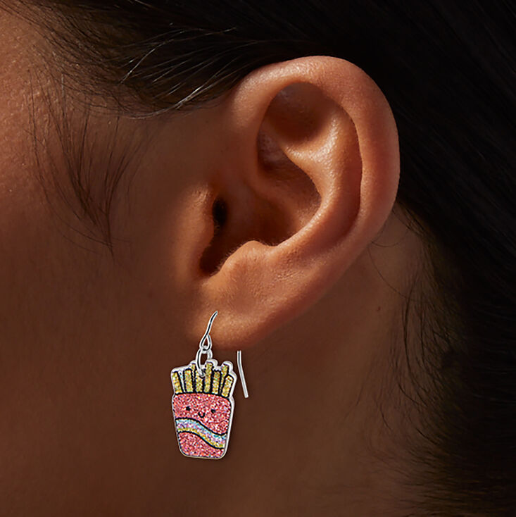 Sparkle French Fries Drop Earrings,