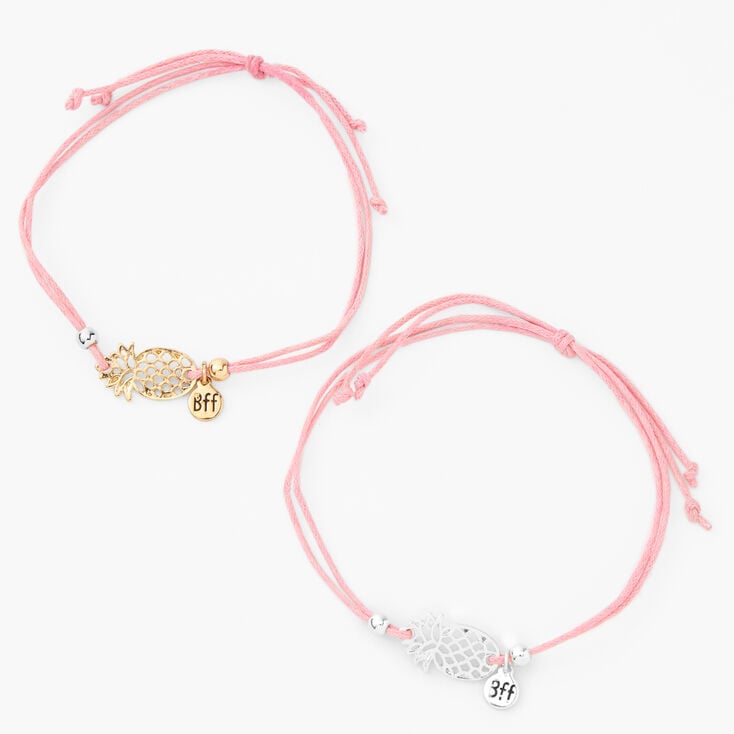 Best Friends Pineapple Adjustable Bracelets - 2 Pack,