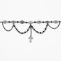Cross Filigree Choker Necklace - Black,