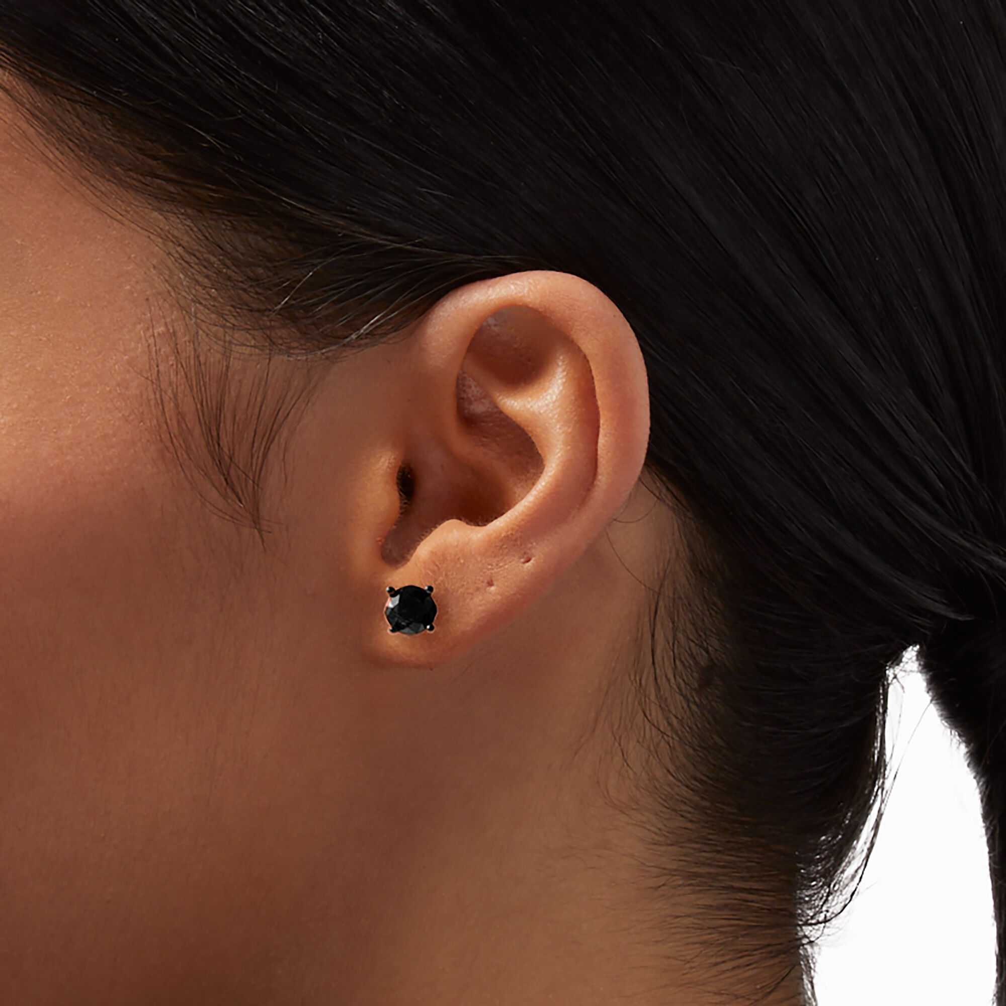 Black cubic zirconia earrings top