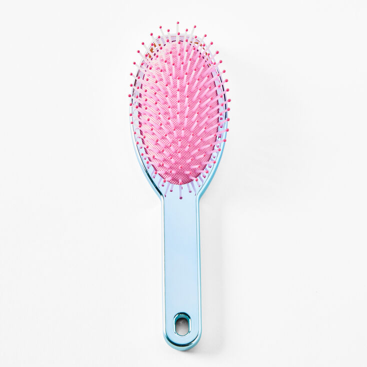 Initial Paddle Hair Brush - Blue, J,