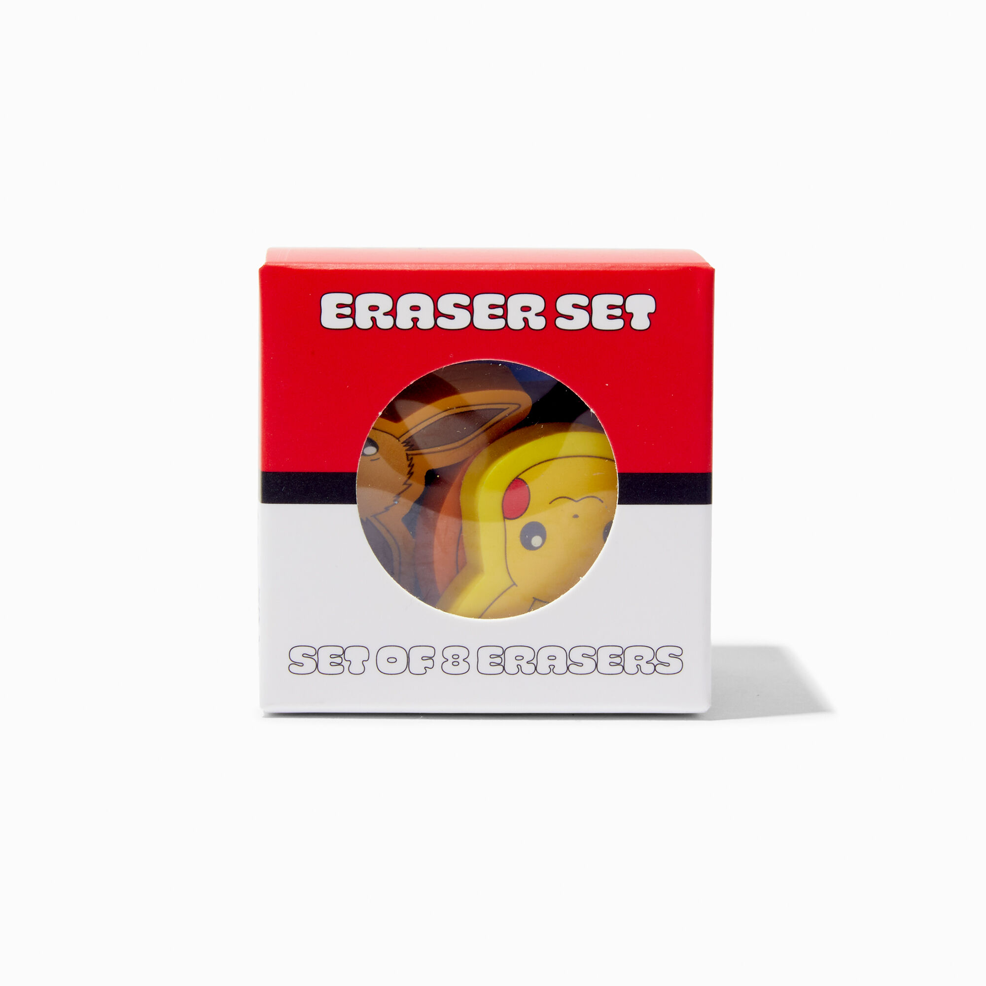 View Claires Pokémon Pikachu Eraser Set 8 Pack information