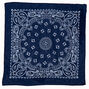 Navy Blue Paisley Bandana Headwrap,