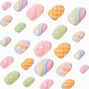 Pastel Icons Stiletto Press On Faux Nail Set - 24 Pack,