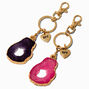 Pink &amp; Purple Quartz Best Friends Keychains - 2 Pack,
