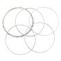 Silver Glitter Bangle Bracelets - 5 Pack,