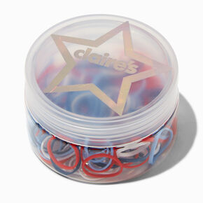 Red, White, &amp; Blue Star No More Snag Hair Ties - 150 Pack,