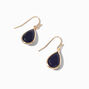 Black Teardrop 0.5&quot; Drop Earrings,