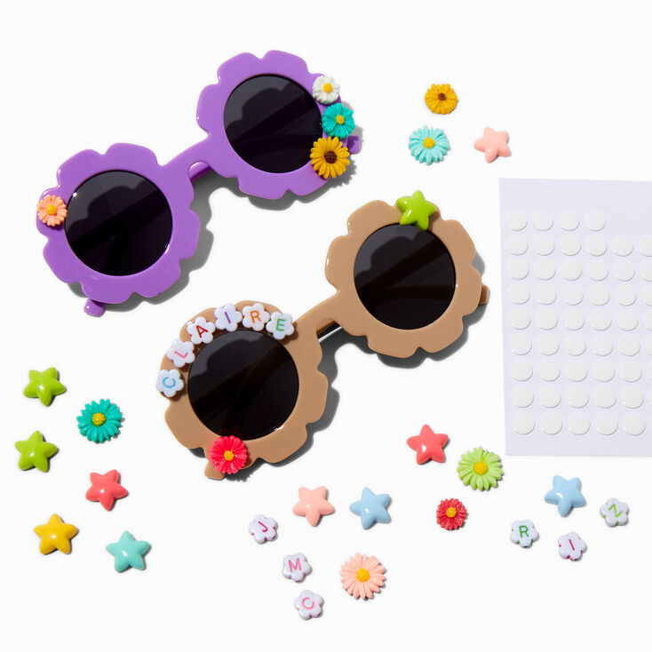 Claire&#39;s Club Do-It-Yourself Purple &amp; Tan Sunglasses Kit - 2 Pack,