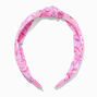 Pink Swirl Knotted Headband,