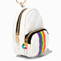 Rainbow Stripe Mini Backpack Keychain,